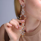 Estate 25 Carats Multicolor Sapphire Diamond Convertible Chandelier Earrings