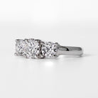 GIA Certified 2.00 Carat Round Natural Diamond 3-Stone Platinum Engagement Ring
