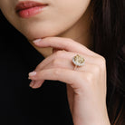 Estate GIA Certified 6 Carat Round Fancy Brown-Yellow Engagement Ring