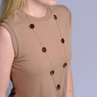 140 Carats Smoky Quartz 36" 14k Yellow Gold Estate Station Necklace