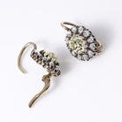 Antique Victorian C. 1870 2 Carat Old Mine Cut Yellow Diamond Earrings