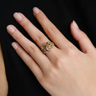 Antique 2.92 Carat Rose And Old Mine Cut Diamond 18k Gold Engagement Ring