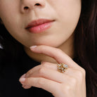 Antique 2.92 Carat Rose And Old Mine Cut Diamond 18k Gold Engagement Ring
