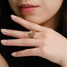 Antique 2.92 Carat Rose And Old Mine Cut Diamond 18k Gold Engagement Ring