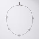 Vintage Roberto Coin 5 Initial "M" 18k White Gold Diamond Monogram Necklace