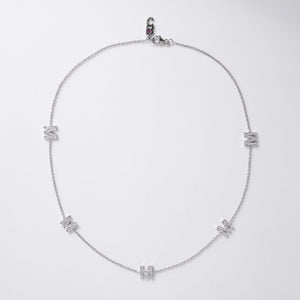 Roberto Coin 18k White Gold Diamond Initial "M" Necklace