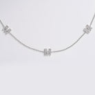 Vintage Roberto Coin 5 Initial "M" 18k White Gold Diamond Monogram Necklace