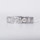 Vintage Cartier 1.35 Carat Diamond 18k Gold Tectonic Wedding Band, Size 49