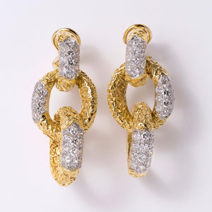 Van Cleef & Arpels Chevalerie Diamond Drop Earrings, 3ct, 1970s