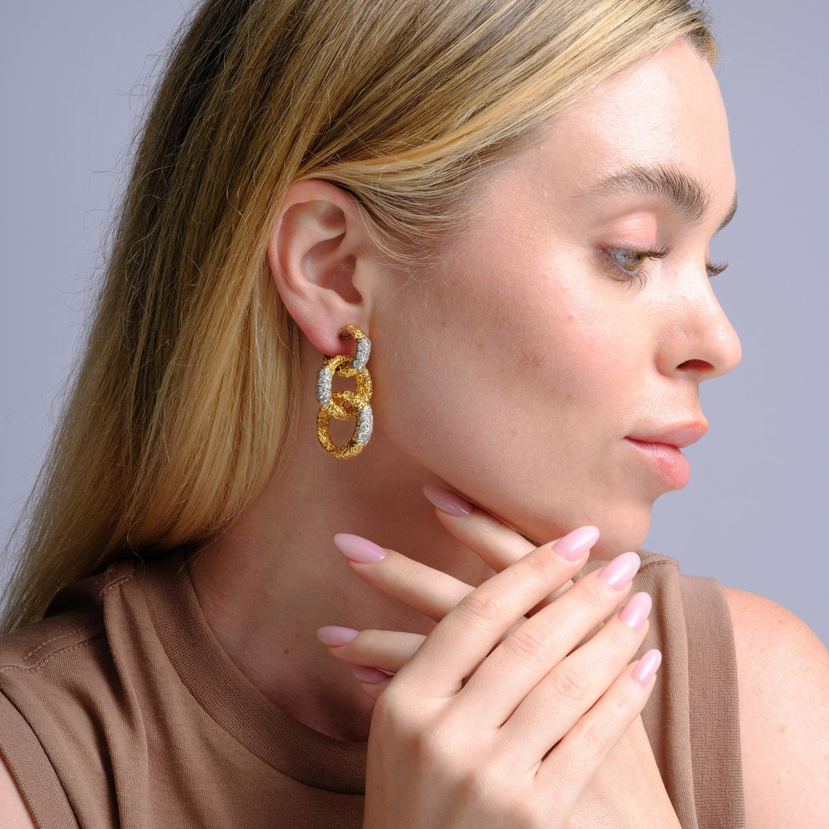 Van Cleef & Arpels Chevalerie Dramatic Diamond Drop Earrings Circa 1970s