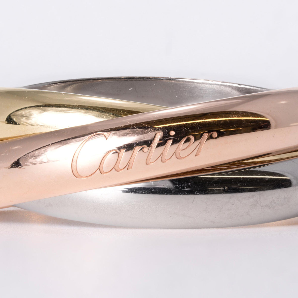 Cartier Trinity Tricolor Band Ring, Size 60 (US 9), Box & Papers