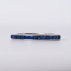Antique 1920s Art Deco French Cut Sapphire Platinum Eternity Band