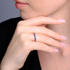 Antique 1920s Art Deco French Cut Sapphire Platinum Eternity Band