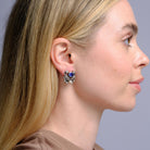Antique Victorian GIA Certified 4.75 Carat Ceylon Sapphire & Diamond Earrings