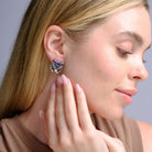 Antique Victorian GIA Certified 4.75 Carat Ceylon Sapphire & Diamond Earrings