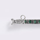 Antique Art Deco Tiffany & Co 6ct Emerald Platinum Line Bracelet