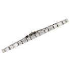 Estate Platinum 3 Carat Mixed Round & Baguette Diamond Tennis Bracelet