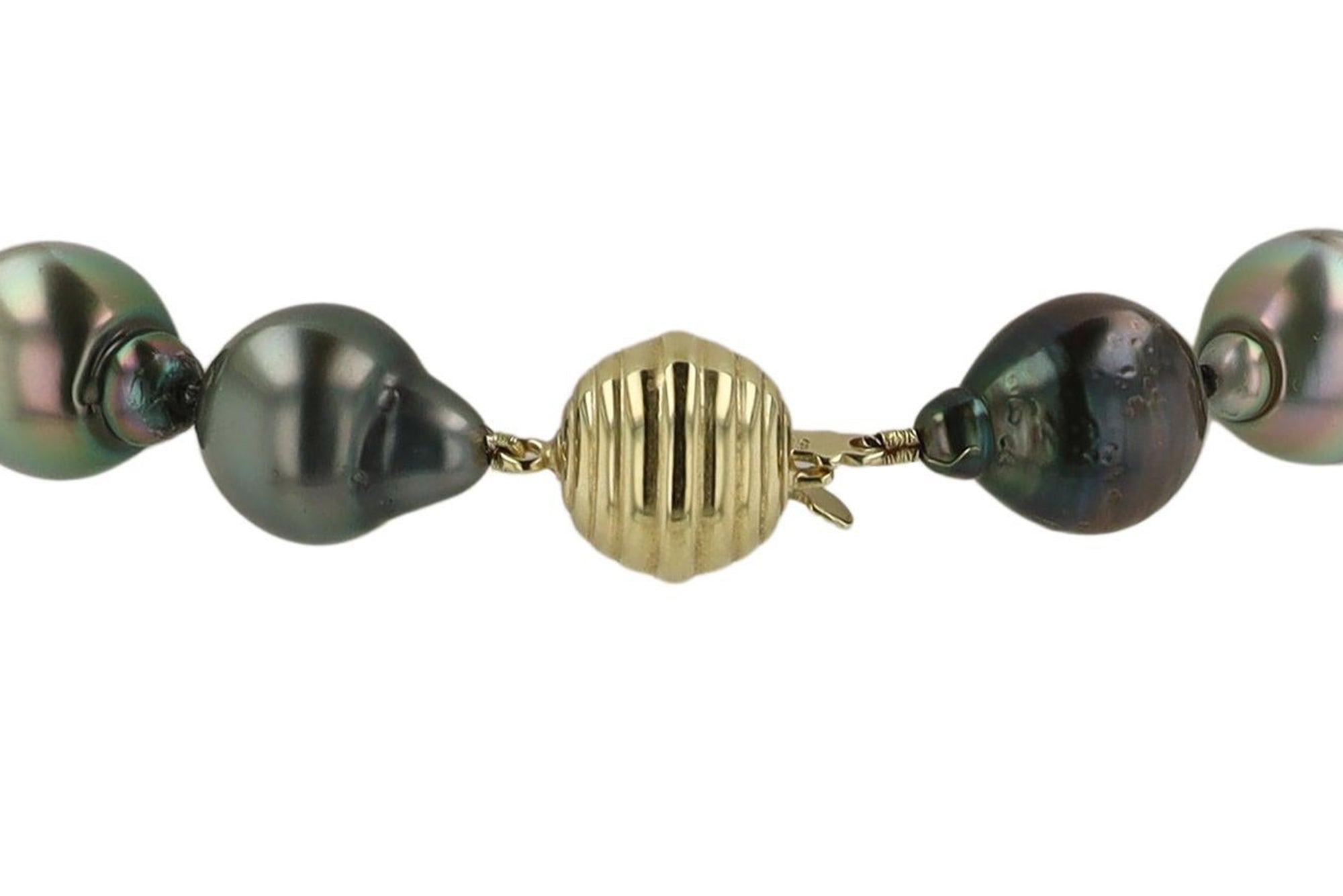 36" Golden South Sea and Black Tahitian Pearl Necklace
