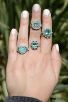 5 Carat Paraiba Tourmaline Sugarloaf Cabochon Engagement Ring