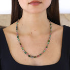 RDY 93 Carat Multi-Color Raw Tourmaline Beads Necklace