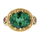 Alex Sepkus Estate 3.66 Carat Green Tourmaline Little Windows 18k Ring
