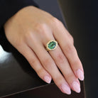 Alex Sepkus Estate 3.66 Carat Green Tourmaline Little Windows 18k Ring