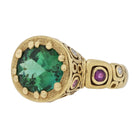 Alex Sepkus Estate 3.66 Carat Green Tourmaline Little Windows 18k Ring