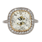 Belrose 5.51 Carat Antique Old Mine Cut Diamond Engagement Ring