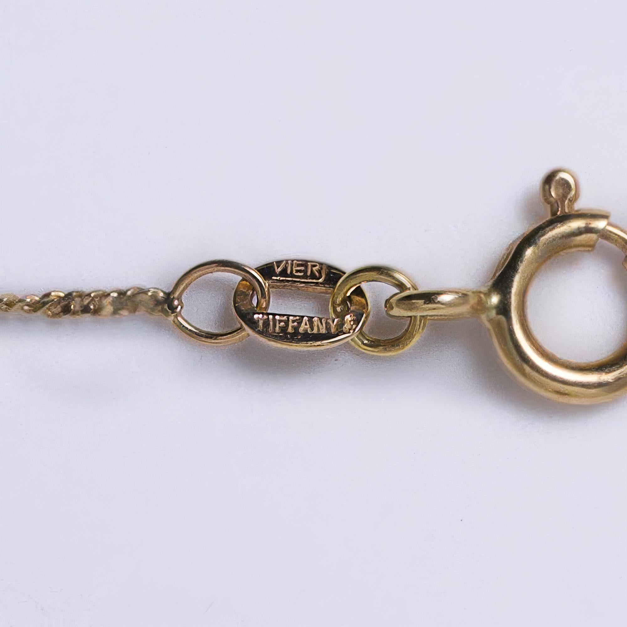 Vintage Elsa Peretti Tiffany & Co 18K Gold Bottle Jug Pendant Necklace