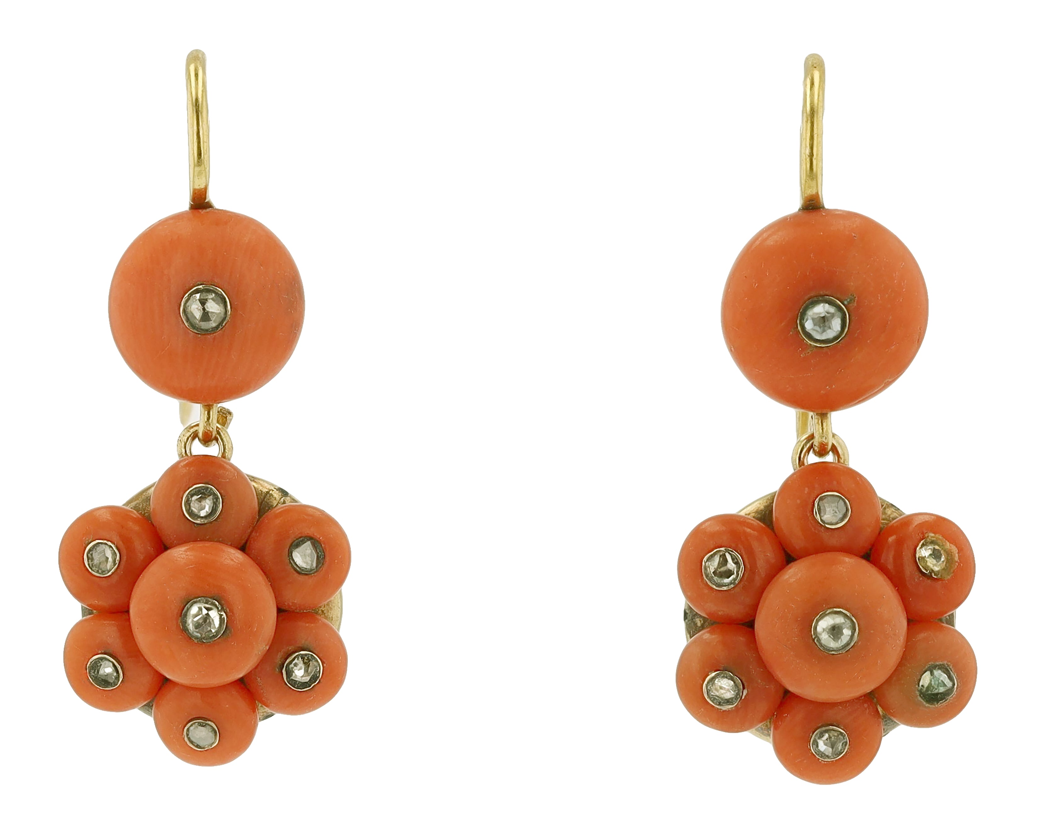 Antique Victorian Coral Earrings