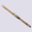 Vintage 1980s 2-Row Diamond 14k Yellow Gold Estate ID Link Bracelet