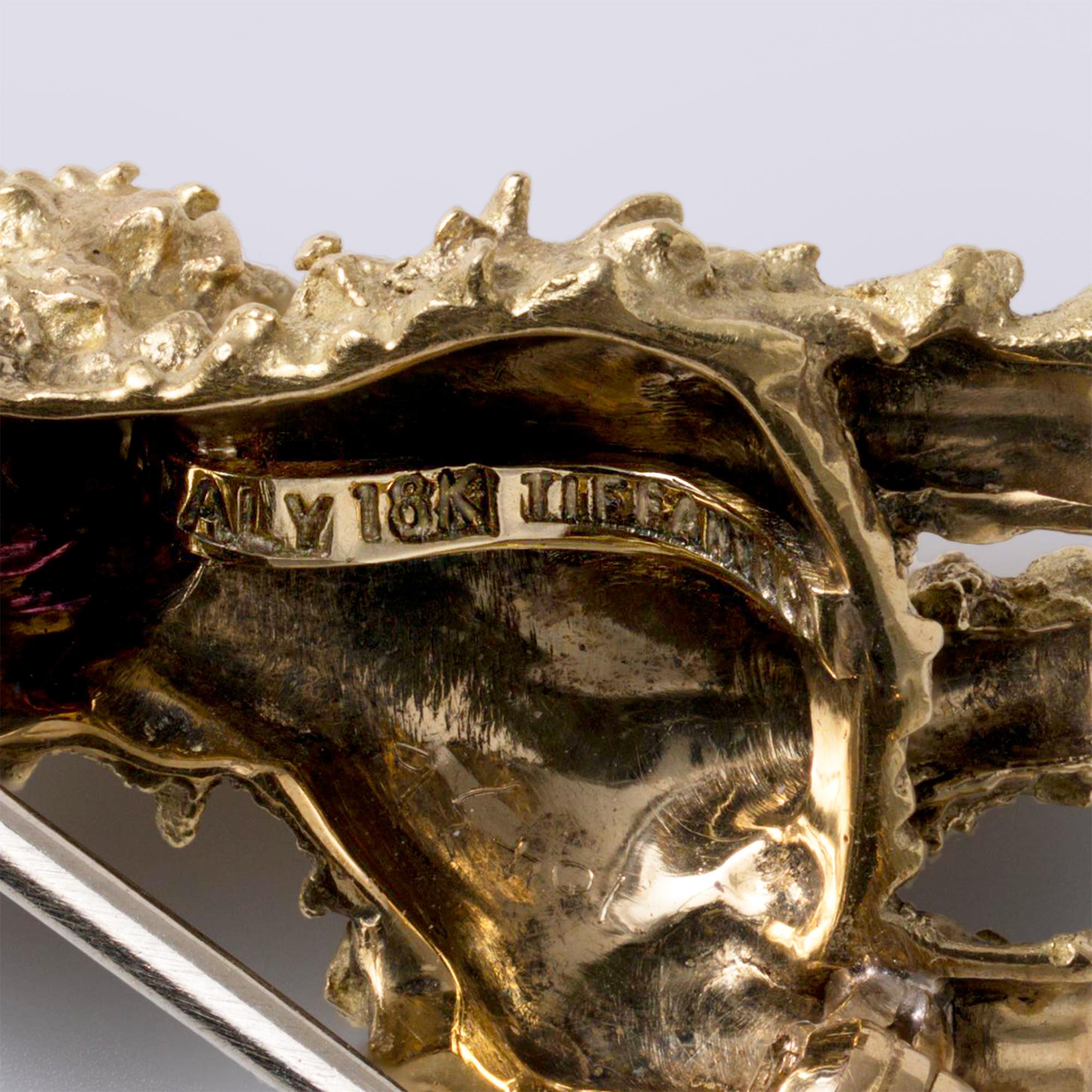 Tiffany & Co Mid Century 1960s Vintage 18k Gold Poodle Terrier Dog Brooch