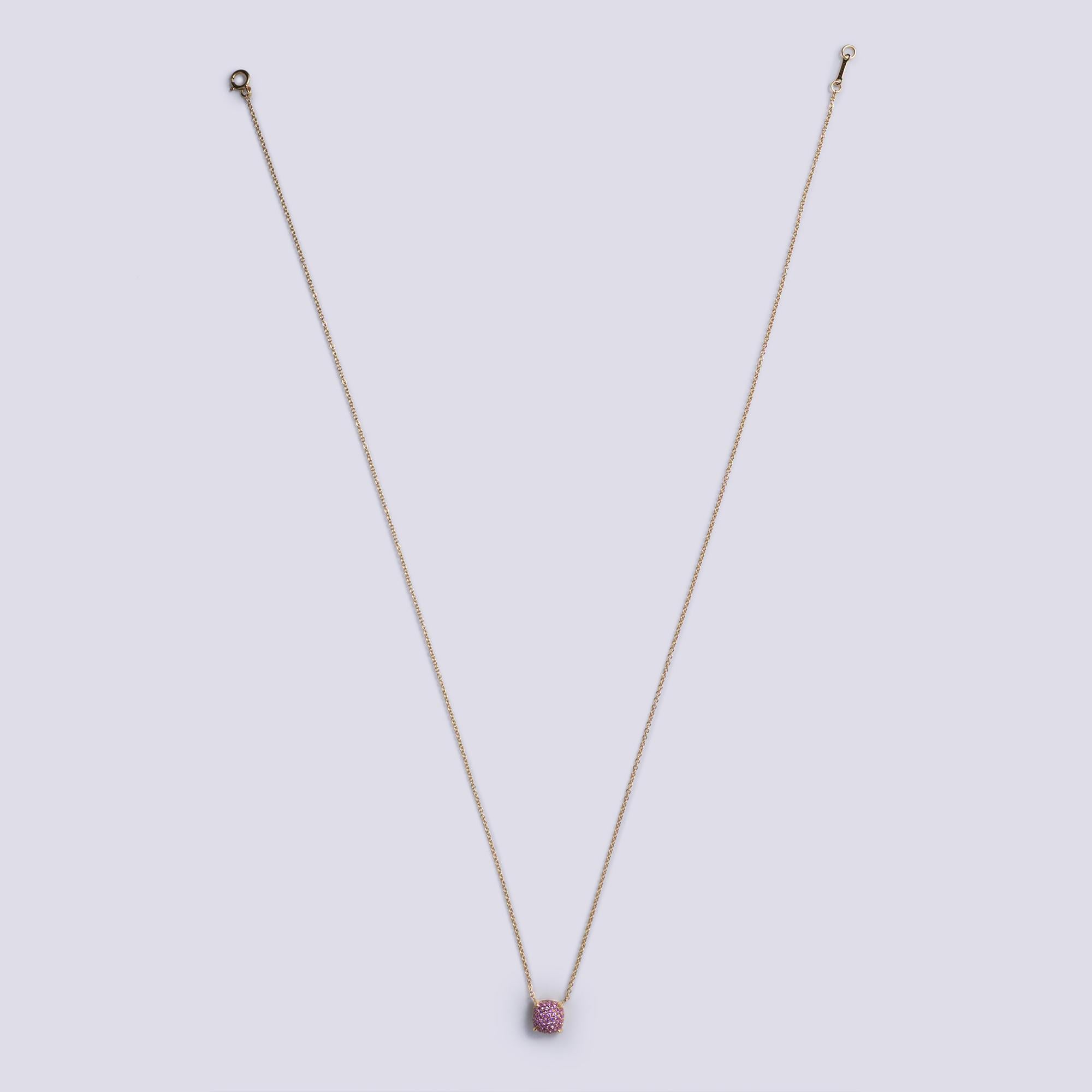 Tiffany & Co Paloma Picasso Pink Sapphire 18k Rose Gold Sugar Stacks Necklace