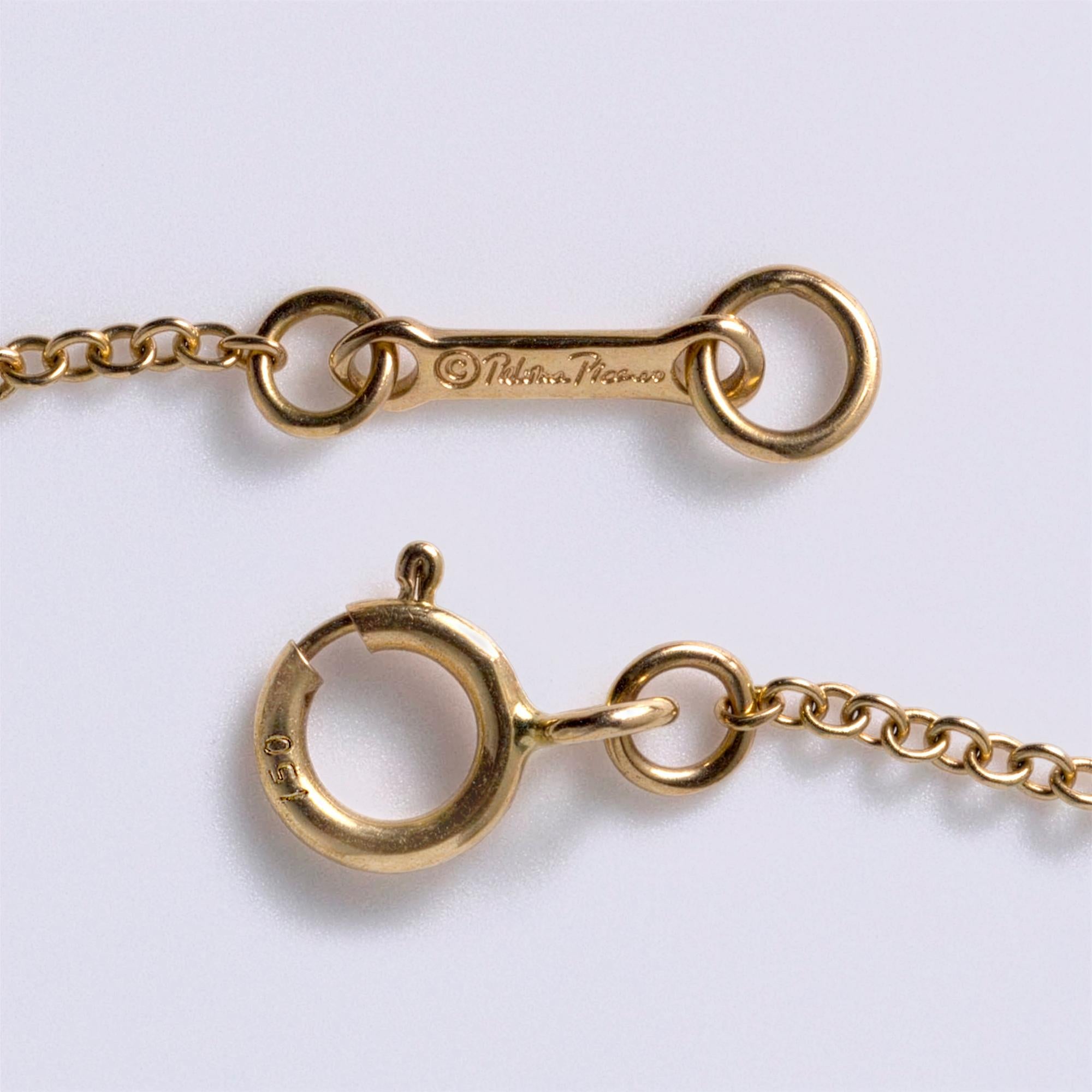 Tiffany & Co Paloma Picasso Pink Sapphire 18k Rose Gold Sugar Stacks Necklace