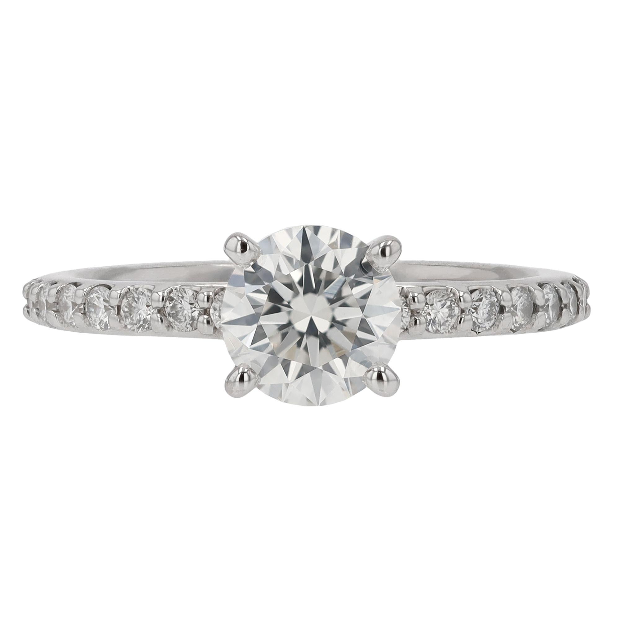 GIA Certified 0.80 carat Round Brilliant Cut Solitaire Diamond Ring