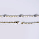 Estate Diamonds By The Yard Italian 18k Two-Tone Gold Link Station Necklace