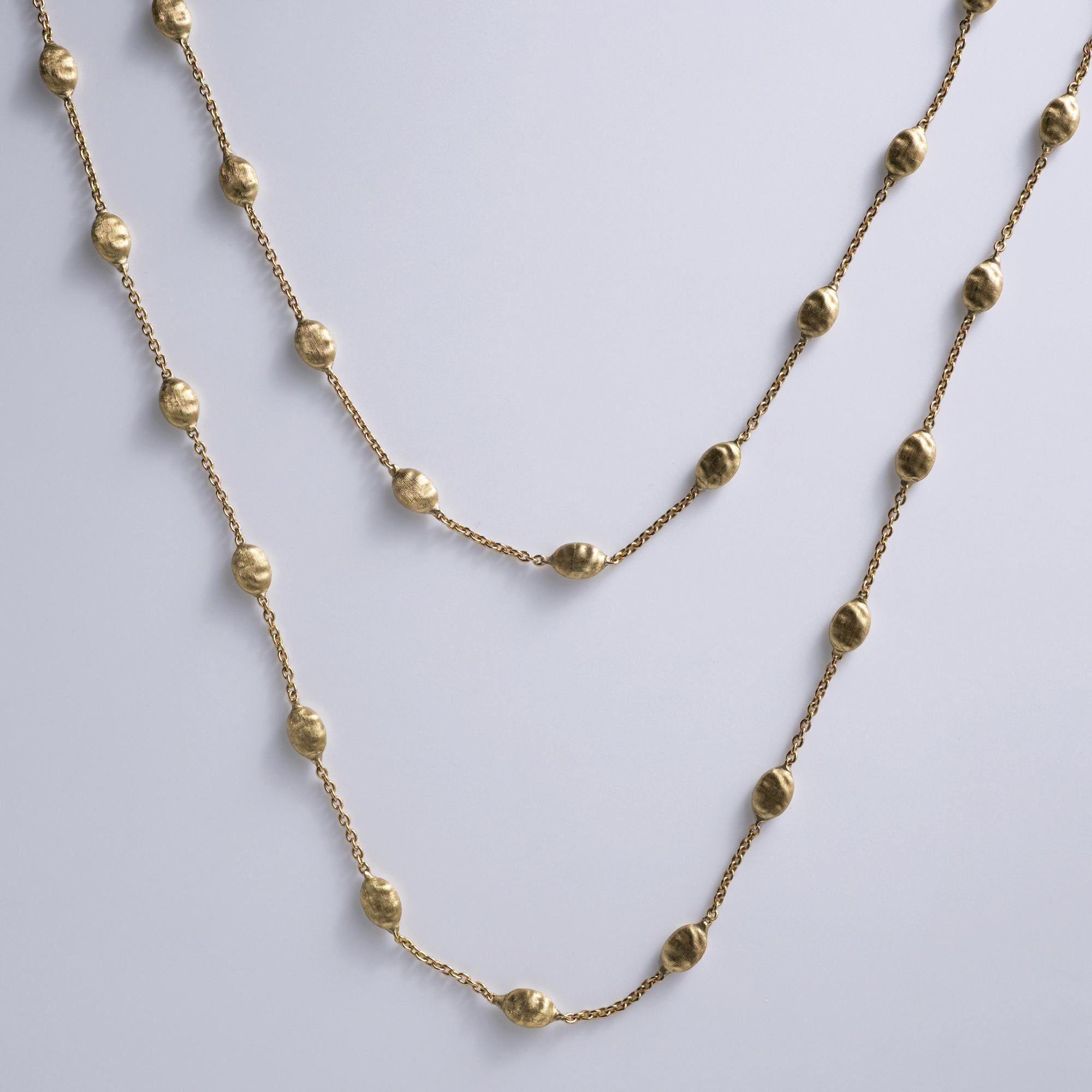 Marco Bicego Siviglia 18K Yellow Gold Station Necklace 41.5"