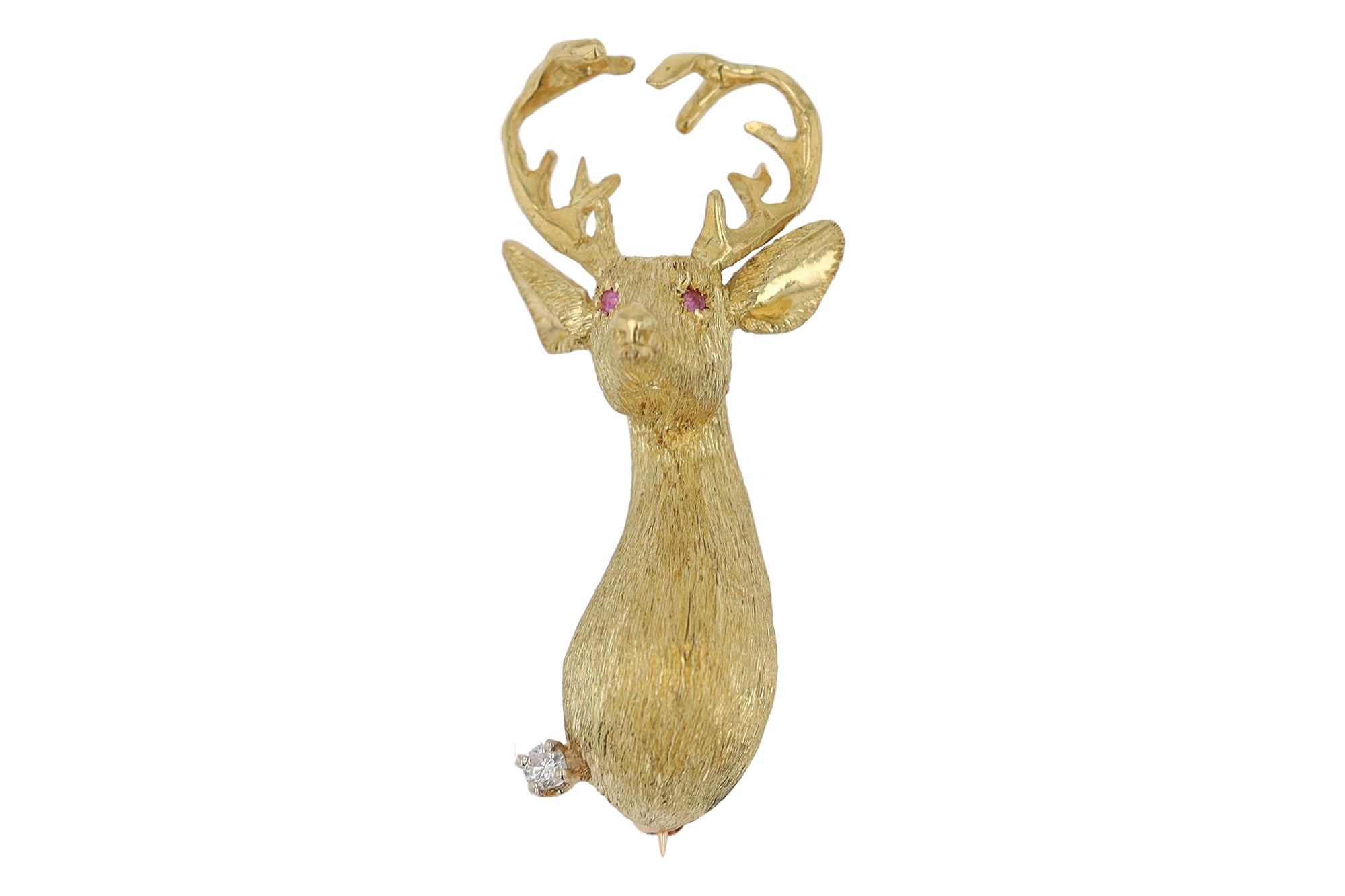 18K Gold Deer Pin