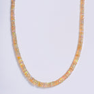 Natural Opal Faceted Bead Necklace 30 Carats 14k Gold