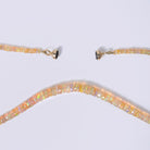Natural Opal Faceted Bead Necklace 30 Carats 14k Gold