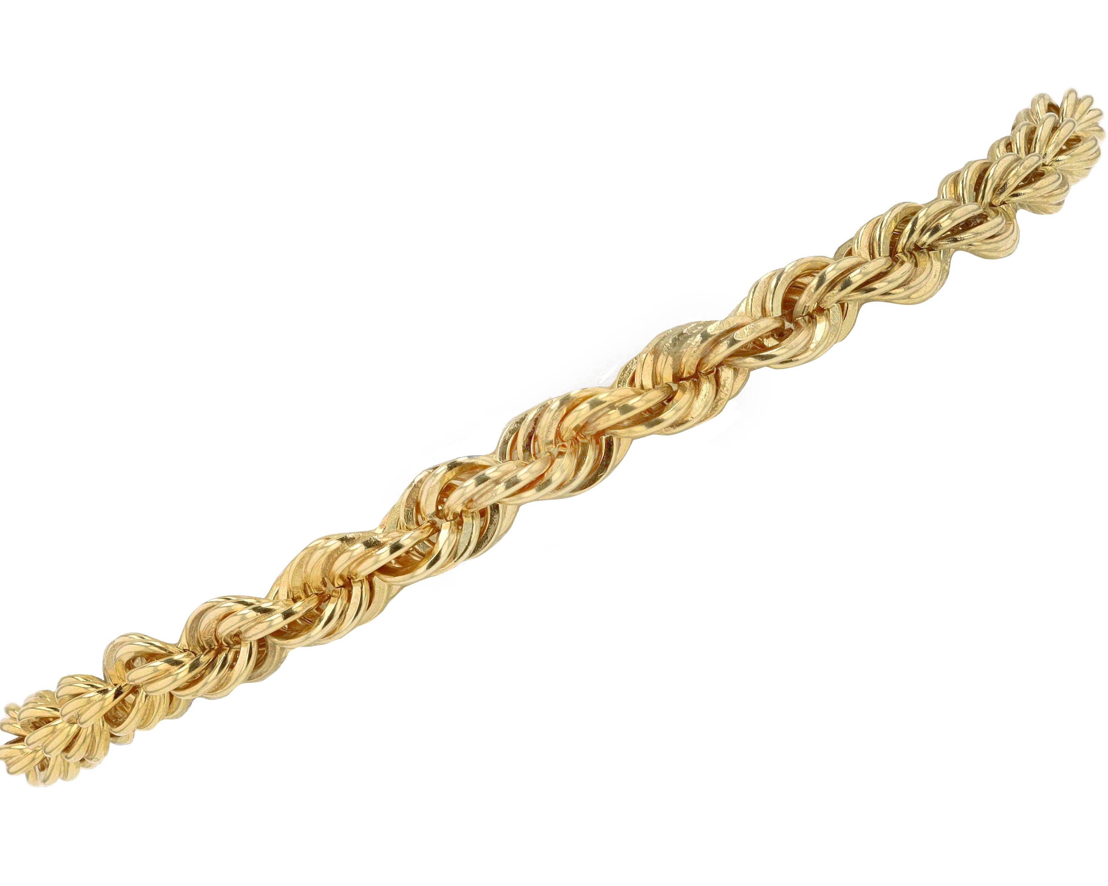 Vintage Gold Rope Chain Bracelet