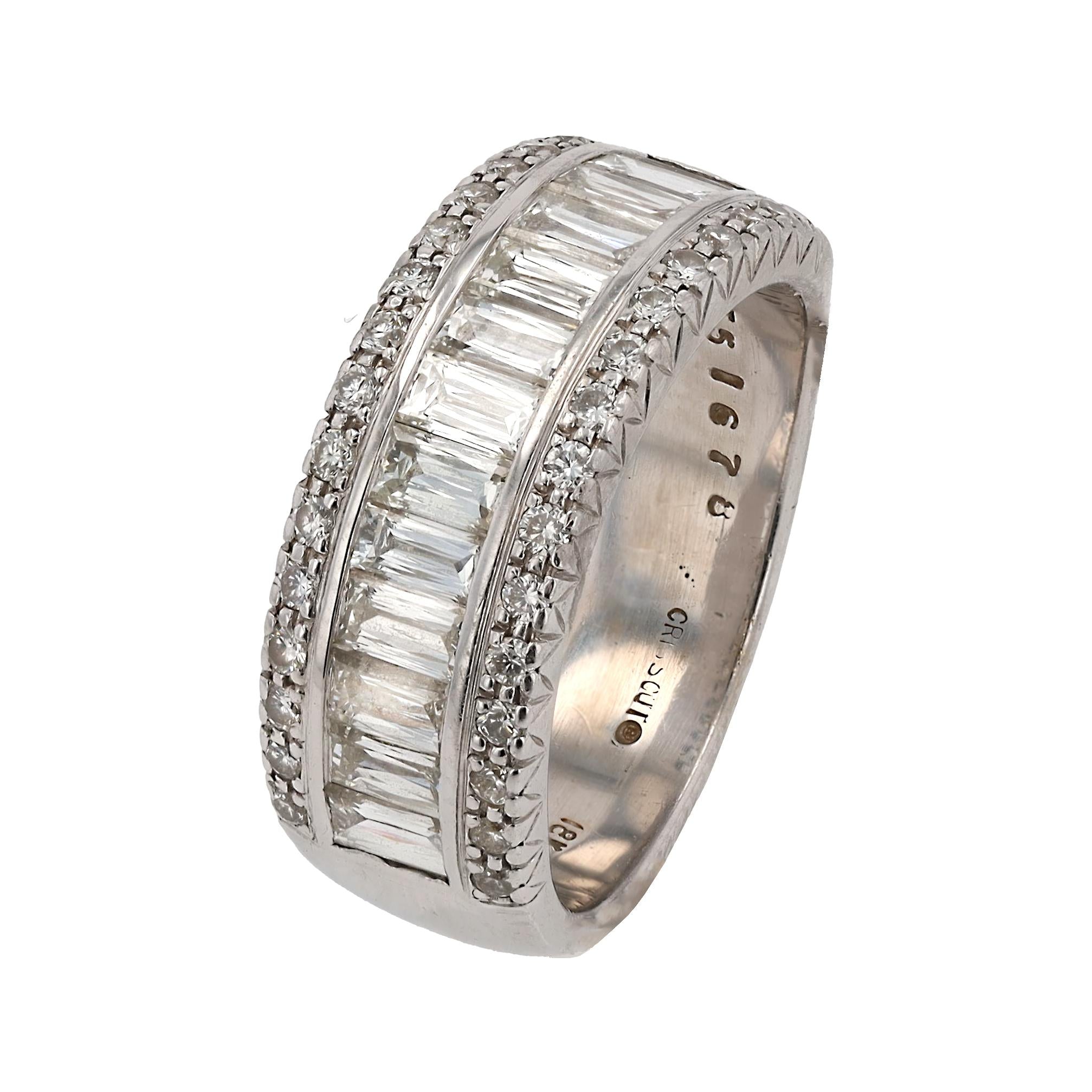 Christopher Designs Crisscut Diamond Anniversary Wedding Band