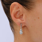 Art Deco 2.50 Carat Old European Diamond Drop Earrings