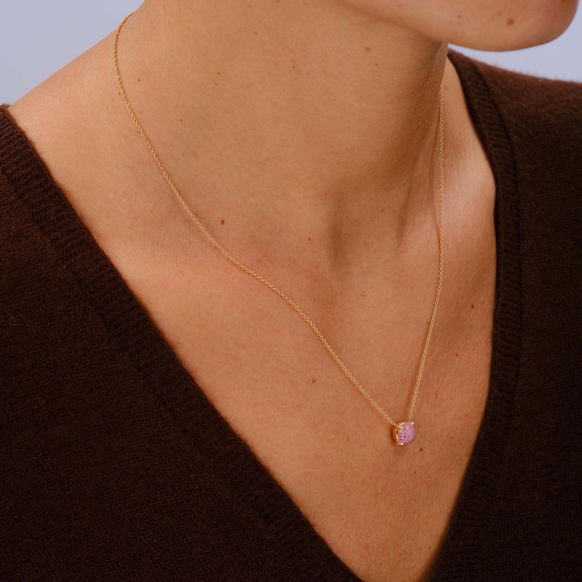 Tiffany & Co Paloma Picasso Pink Sapphire 18k Rose Gold Sugar Stacks Necklace