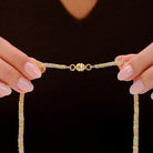 Natural Opal Faceted Bead Necklace 30 Carats 14k Gold