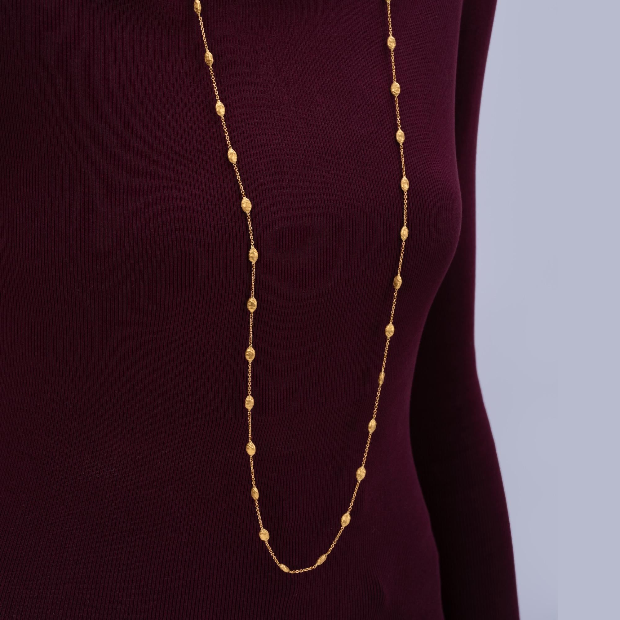 Marco Bicego Siviglia 18K Yellow Gold Station Necklace 41.5"