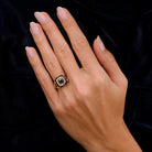 Antique Georgian Garnet Pearl & Enamel Mourning Ring, 1820