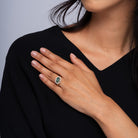 GIA Certified 2.85 Carat Color-Changing Alexandrite and Diamond East-West Ring
