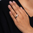 Kabana Onyx & Mother of Pearl Diamond Wavy Wedding Band