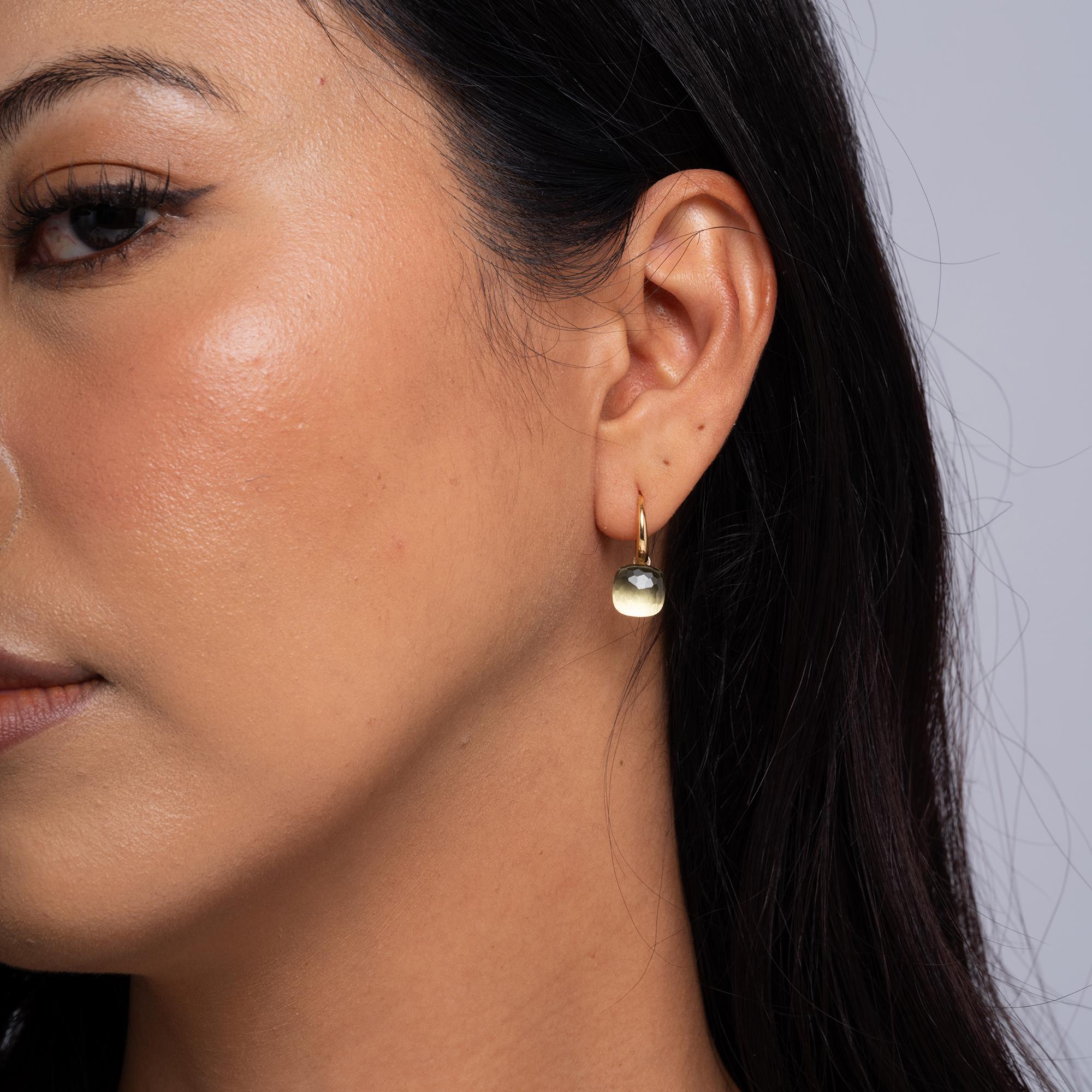 Pomellato Nudo Petit Prasiolite 18k Rose Gold Dangle Earrings
